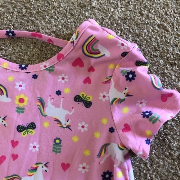 Wonder Nation pink unicorn magic short sleeve tunic top in size XS - Picture 3 of 6
